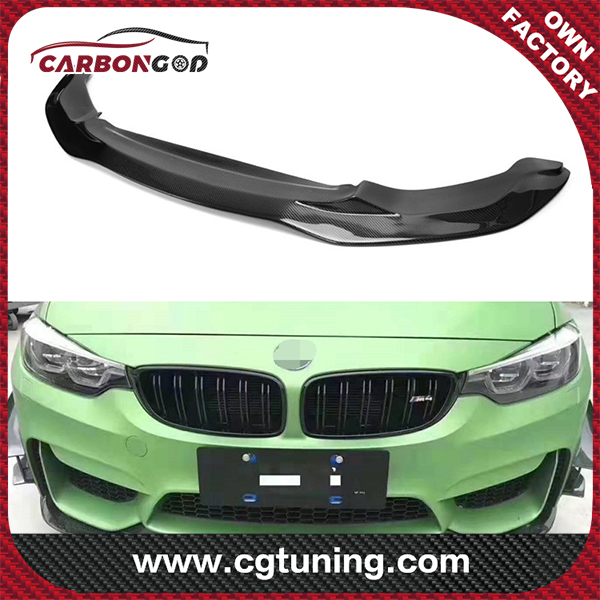 PSM Style Carbon Fiber front bumper lip Splitter for BMW F80 M3 F82 M4 2014 2017 2018 2019