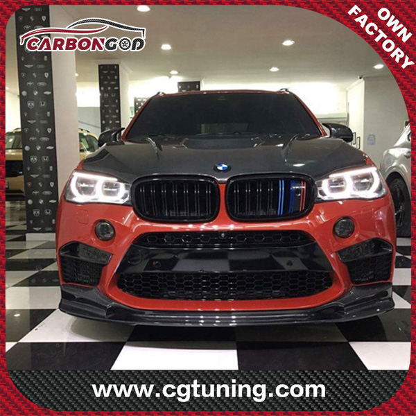 OMAC Bonnet Mask Hood Bra For BMW X5 F15 2014-2018 – Half Black Vinyl