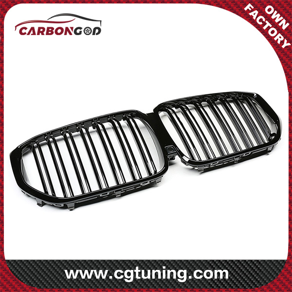Carbon fiber Body Kits For BMW G05 X5 2020 M mirror cover Dual slat Gloss black grill Carbon front lip rear diffuser spoiler