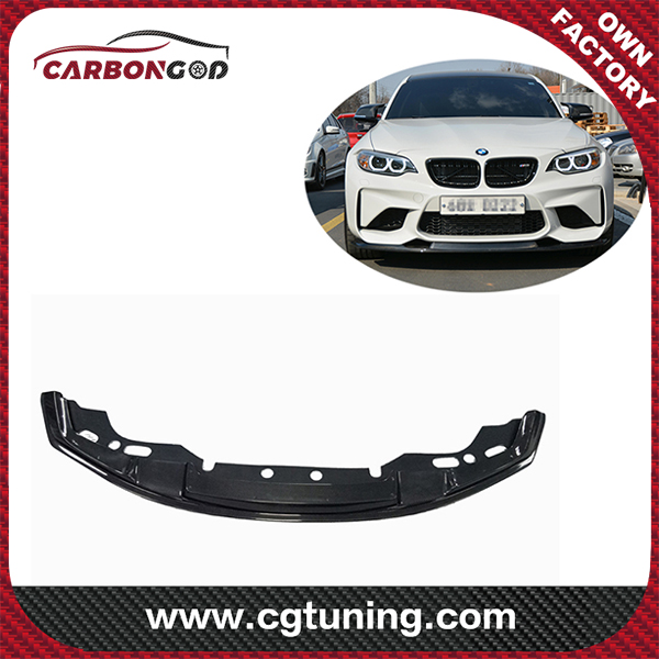 For BMW F87 M2C M2 COMPETITION Carbon Fiber Front bumper Lip Splitter Spoiler MT style CAR STYLING