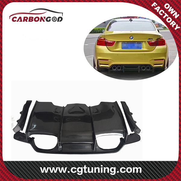 PM style  Carbon Fiber Rear Bumper Diffuser Lip CAR STYLING 2015 16 17 18 For BMW F80 F82 F83 M3 M4
