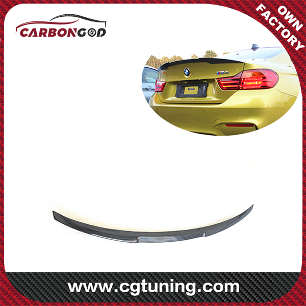For BMW F82 M4 V style carbon fiber rear trunk lid spoiler