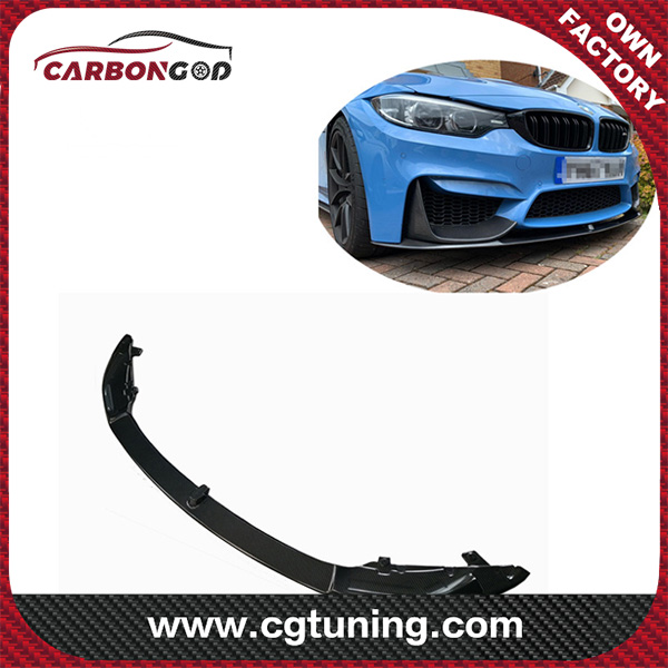 M Performance style Carbon Fiber Front Bumper Splitter Lip Spoiler For BMW F80 F82 F83 M3 M4