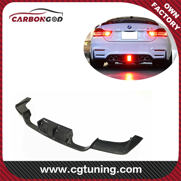 2015-18 F80 F82 F83 M3 M4 Rear Diffuser Kolhen Style carbon fiber rear diffuser with LED for BMW F8X M3 M4 Car styling