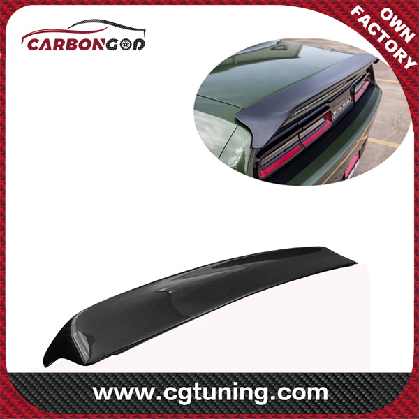 For 2008-21 Hellcat Redeye Style Carbon Fiber Rear Deck lid Spoiler w/Camera hole For Dodge Challenger