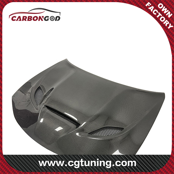 For 2015-21Dodge Charger SRT Hellcat Style Carbon Fiber Front Hood Bonnet with vents