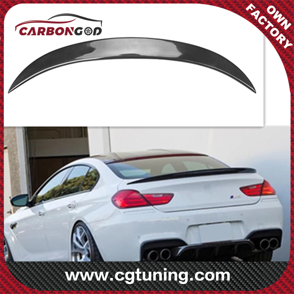F06 Carbon Spoiler P Style or M6 style spoiler  For BMW Gran Coupe 6 series Carbon Fiber Rear trunk spoiler wing 2012-2017