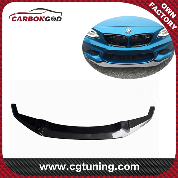 16-18 GTS-MC style Carbon Fiber Front Bumper Lip Splitter Spoiler For BMW M2 F87 N55