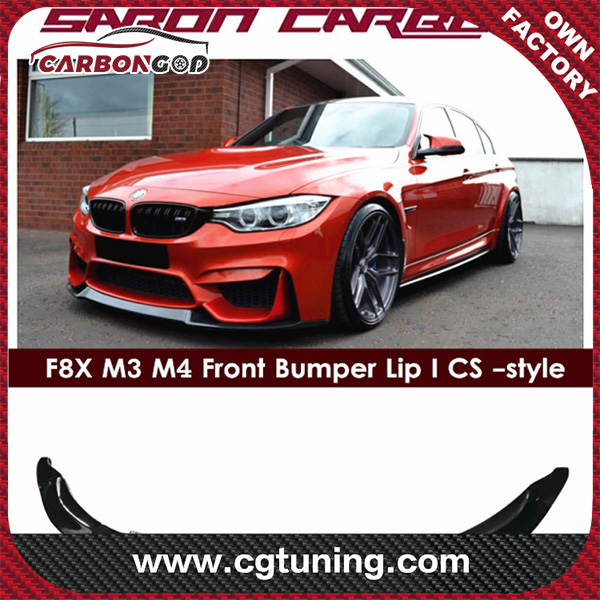 For BMW F80 M3 F82 F83 M4 CS style carbon fiber front bumper lip splitter car styling