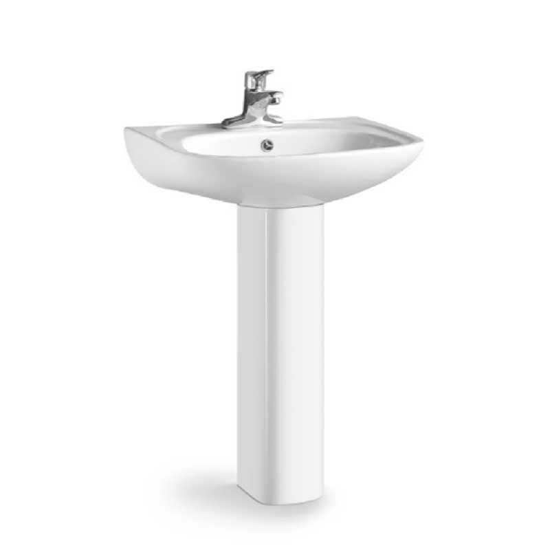 Hand Wash Basin Modern Bathroom Countertop White Color Porcelain with Faucet