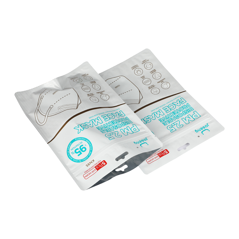 Three Side Seal Bags Composite Aluminum Foil Self-Sealing Self-Supporting bag Ziplock Bag for face mask