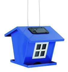CB-PBD930550 Solar Bird Feeder House Hanging Outdoor for Cardinal, Small Cute Home Design and Lights up Automatically At Night, Decorative Gifts