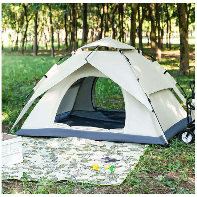 Double Layer Multi Use 3-4 People Folding Camping Beach Speed Open Three Use Camping Outdoor Tent