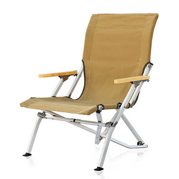 BH-HGC Outdoor aluminum alloy sea dog chair folding chair portable fishing leisure camping cloth sail high back recliner Bending Chair
