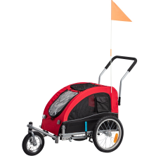 CB-PBTD3A Pet Bike Trailer, Carrier for Small And Medium Pets, Easy Folding Cart Frame, Washable Non-Slip Floor