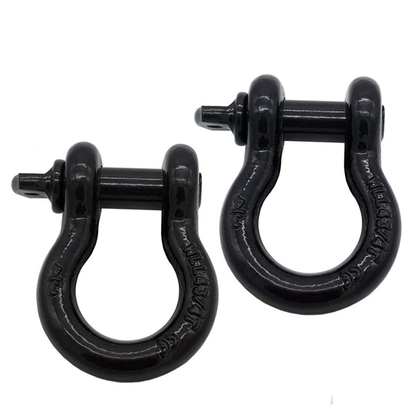 3/4" D Ring Shackle Rugged Off Road 28.5 Ton (57,000 lbs) Maximum Break Strength with 7/8'' Pin Heavy Duty for Jeep Vehicle Recovery 2-Pack