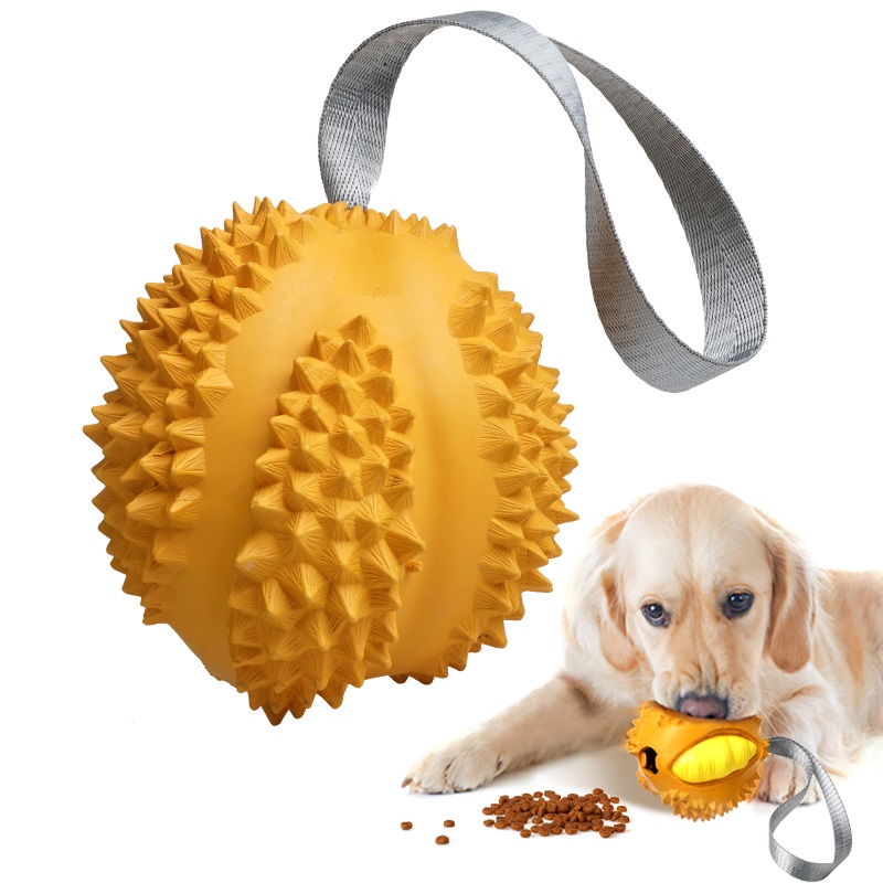 CB-PCW7111 DOG CHEW TOYS FRIUT DURIAN  Durable Rubber for Pet Training and Cleaning Teeth
