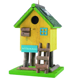 CB-PBD120333 Lifted Solar Bird Feeder House Hanging Outdoor for Cardinal, Small Cute Home Design, Decorative Gifts