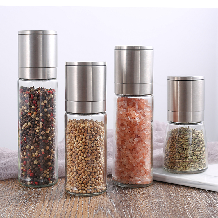  Manual Stainless Steel Ceramic Burr Pepper Grinder - Available in Multiple Sizes