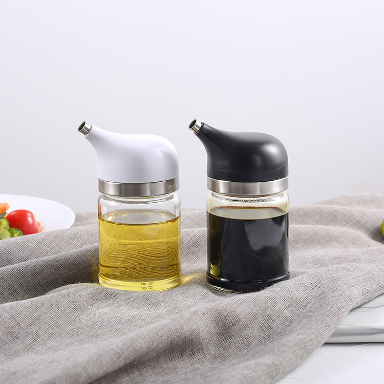 Adorable Penguin-Shaped Glass Oil and Vinegar Dispenser