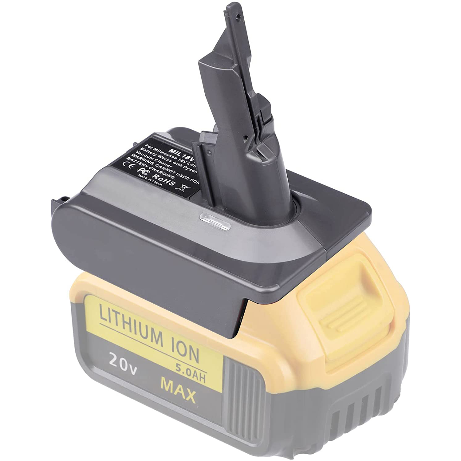  Urun Battery Adapter for Dyson V7 Vacuum Cleaner Compatible with DeWalt 20V Lithium Battery