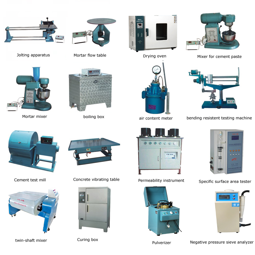 Laboratory equipment for cement concrete