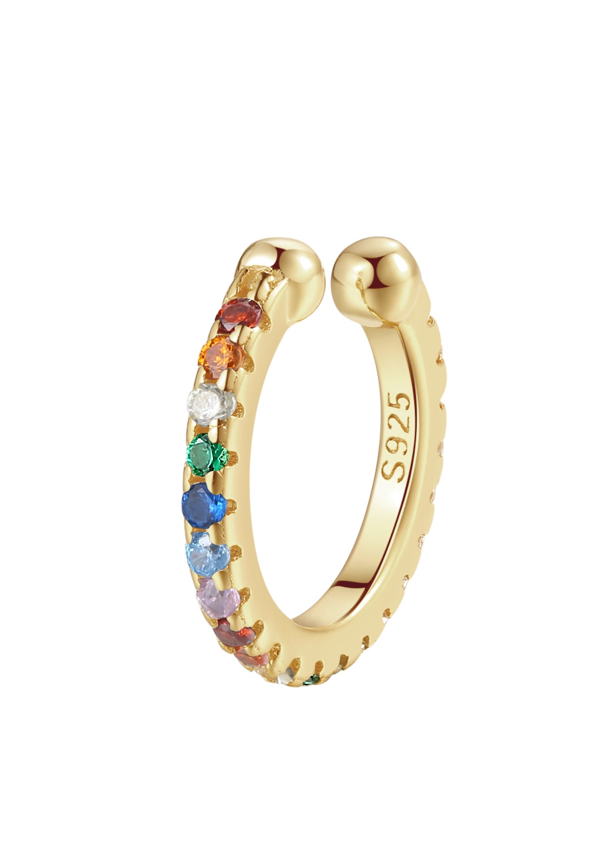 Exotic Multicolor Stone Satka with Gold Plating for Occasional Wear