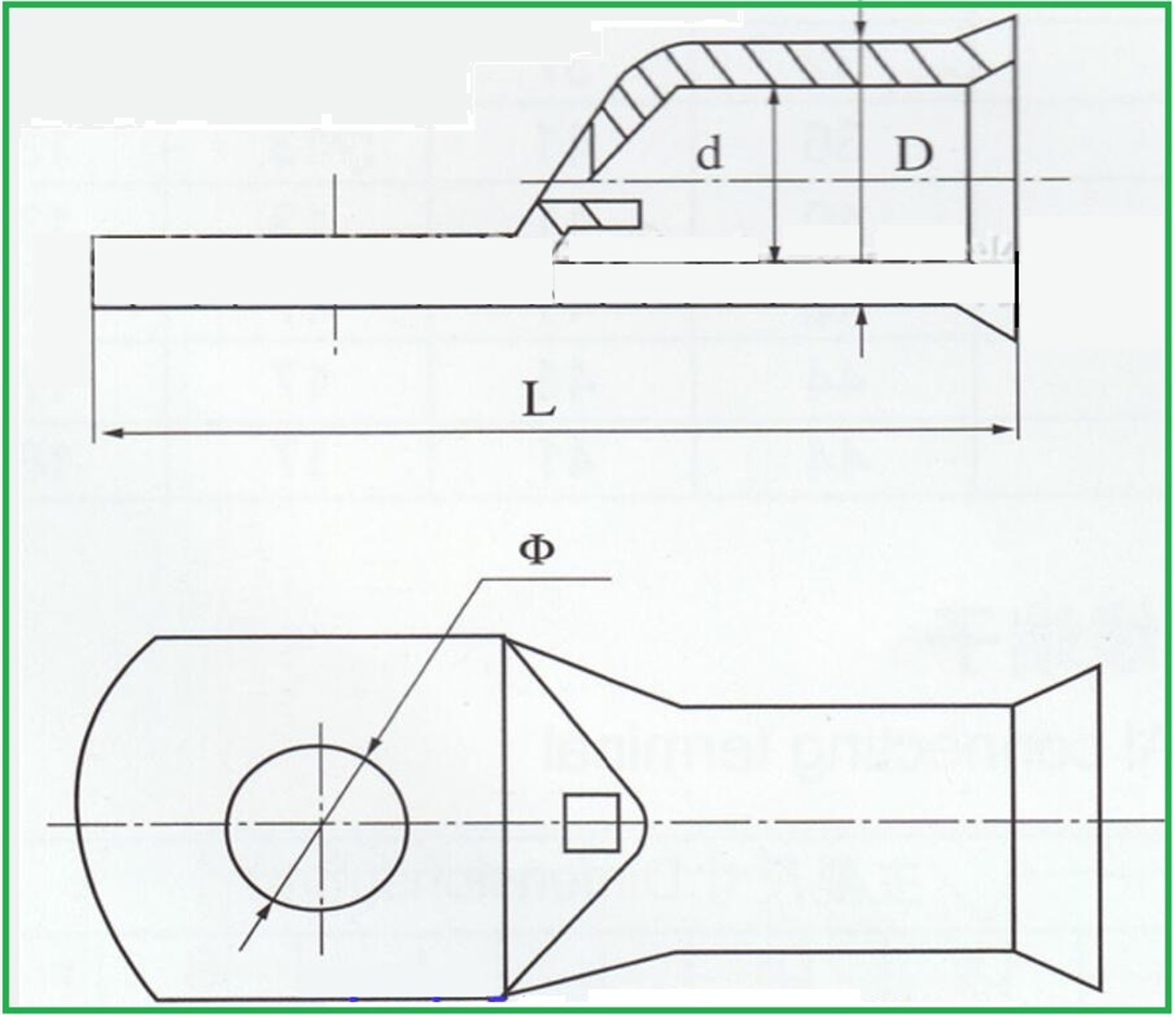Bell mouth copper connecting termiinal  cable lugs