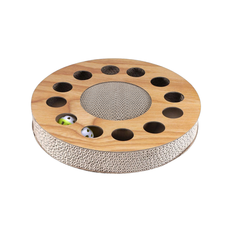 Leading Factory: Track Ball Cat Toy, Corrugated Paper Scratching Board