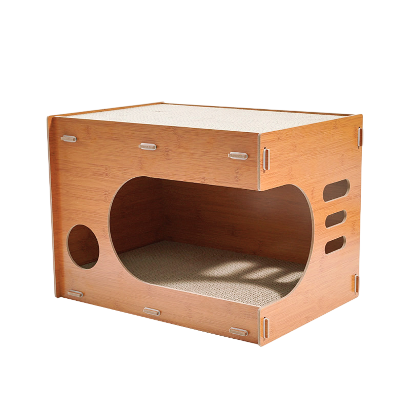 Villa (Small Size) Wooden Cat Bed
