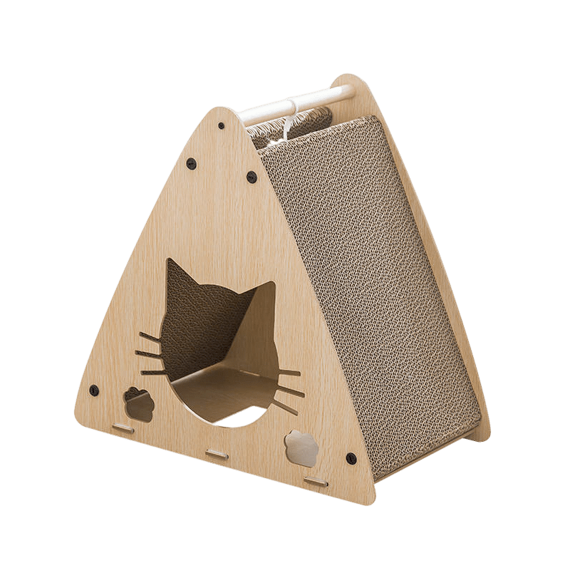  Triangular Wooden Cat Bed