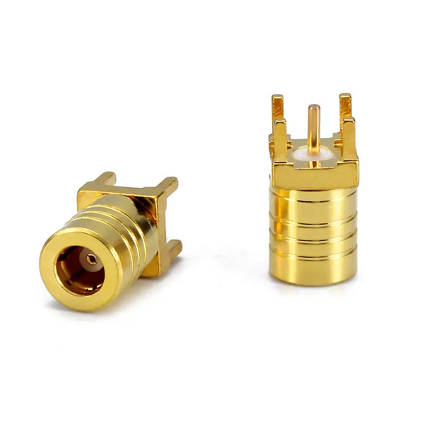 RF Coaxial Connector Straight SMB Female PCB Mount Connector