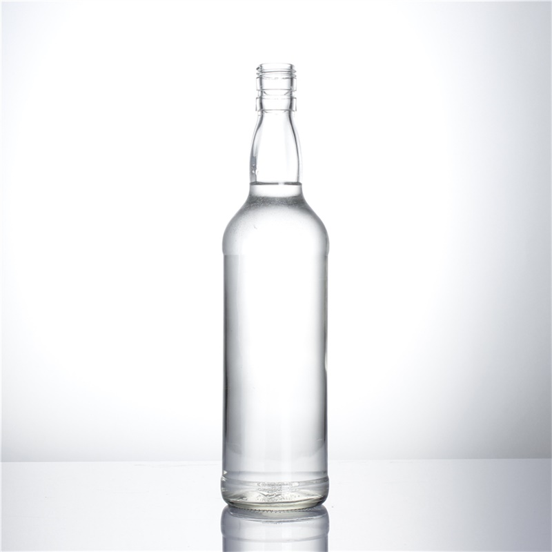 China factory 700ml Empty round logo Vodka Gin Rum Whiskey spirits glass Bottle Liquor Bottle 