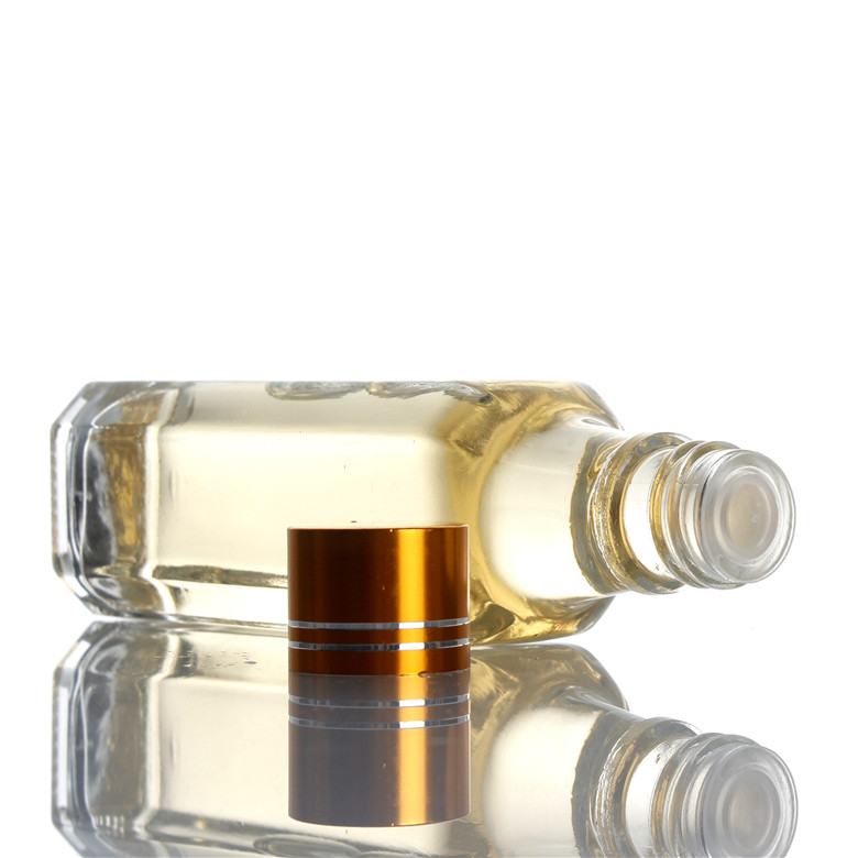 50 ml Clear Glass Mini Bottles (Black Phenolic Cap)