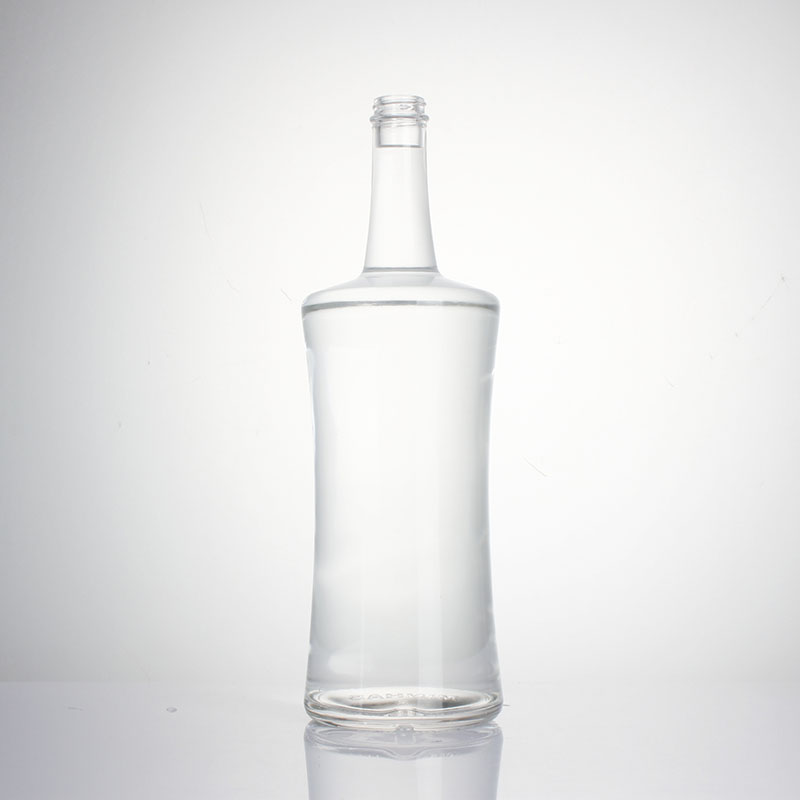 China supplier 1750ml empty high flint cylinder vodka whisky tequila spirit alcohol glass bottles custom