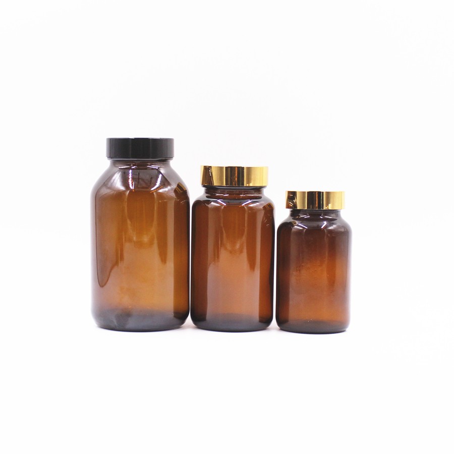 China manufacturer 60ml 75ml 100ml empty amber glass Pharmaceutical Glass Bottles medicine bottle custom