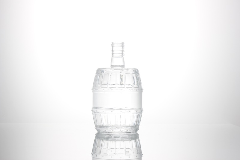 China manufacturer wholesale 750ml 1000ml special shape Cylinder empty whisky vodka rum spirits liquor glass bottle custom logo