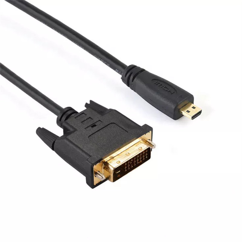  HDMI CABLE VN-HD15 Vnew High Quality High Speed Hot Sell 34AWG Micro HDMI To DVI 24+1 Cable Male to Male With Gold Plated Adapter.