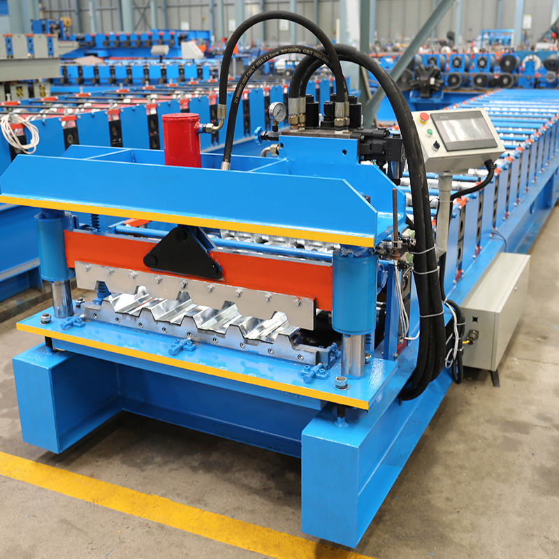  Floor Tile Making Machine Galvanized Steel Floor Decking Sheet Roll Forming Machine