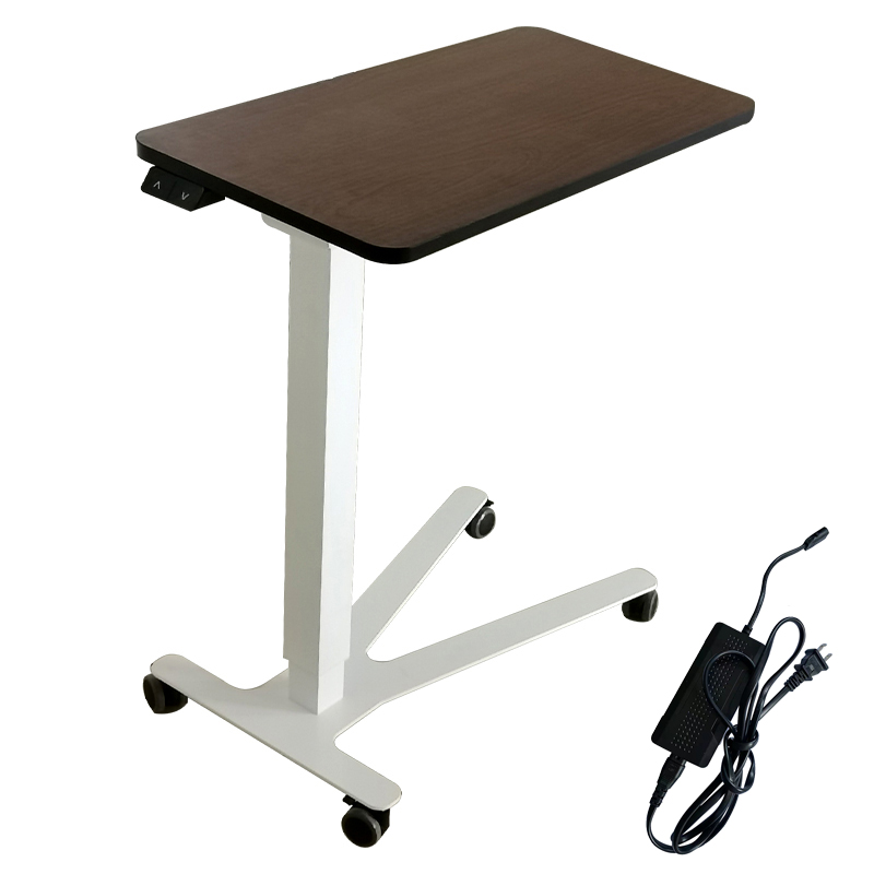 Folding Manual Overbed Table: Hospital Height Adjustable, Wholesale Pricing