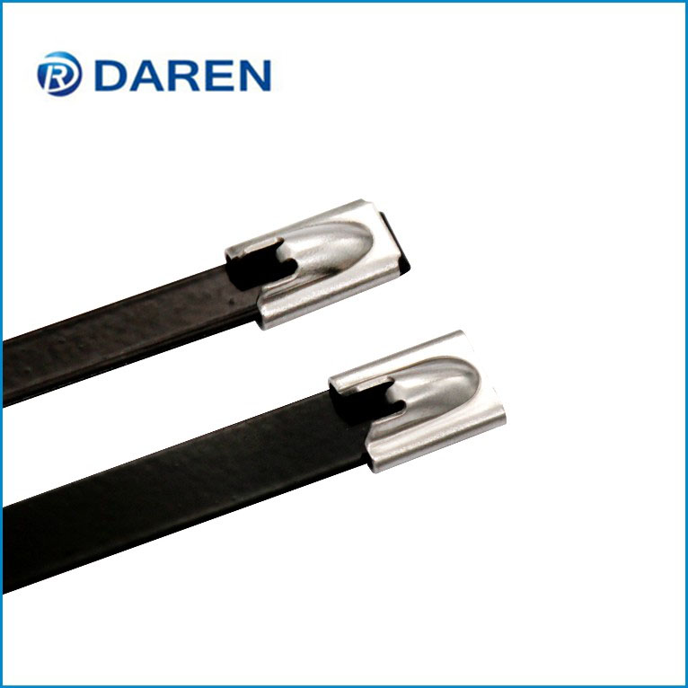 Stainless steel cable Ties-Ball-Lock Polyester Coated Ties