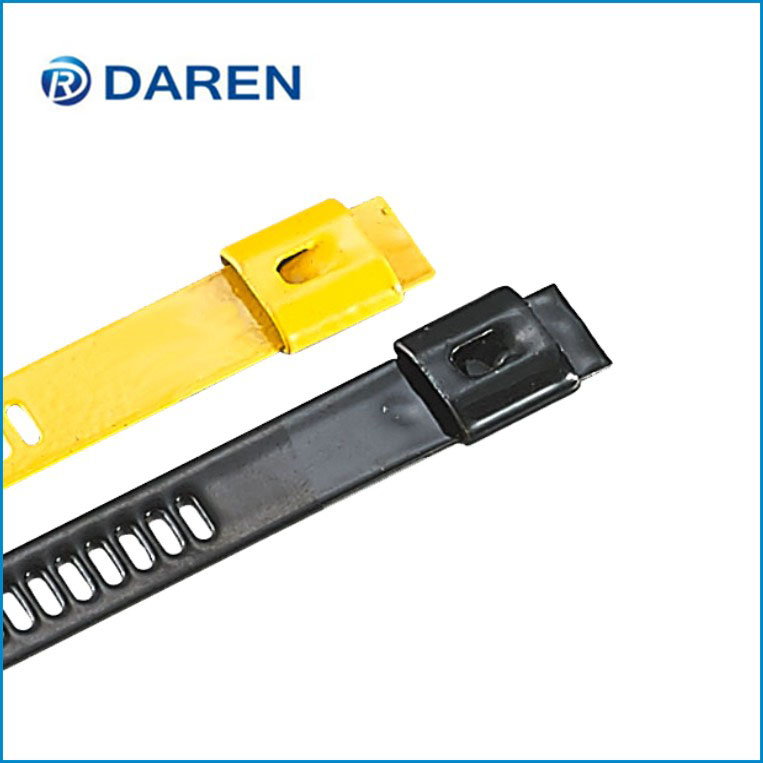 Stainless steel cable Ties-Ladder Single-Lock Fully Polyester Coated Ties