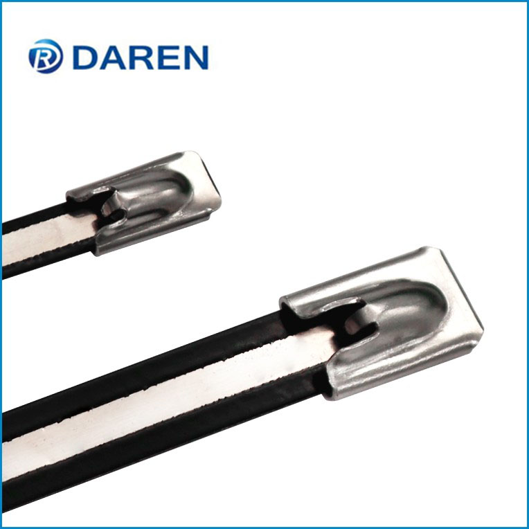 Stainless Steel Cable Ties-Ball-lock Semi-Polyester Coated Ties