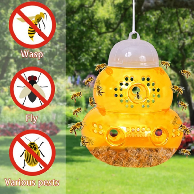 Hanging Outdoor Wasp Deterrent Killer Insect Bee Catcher Non-Toxic, Reusable DY-001