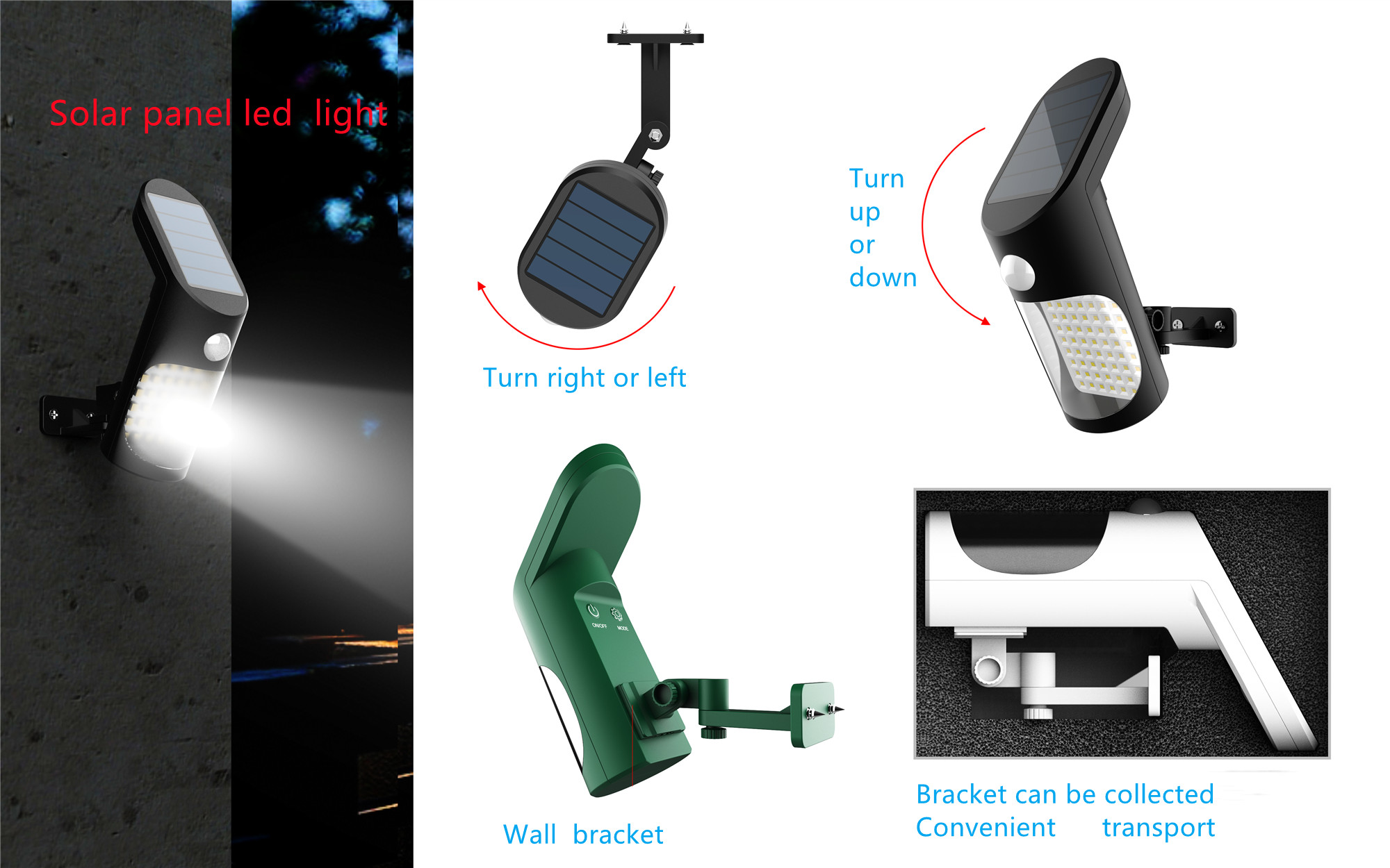 Solar  panel  LED  light