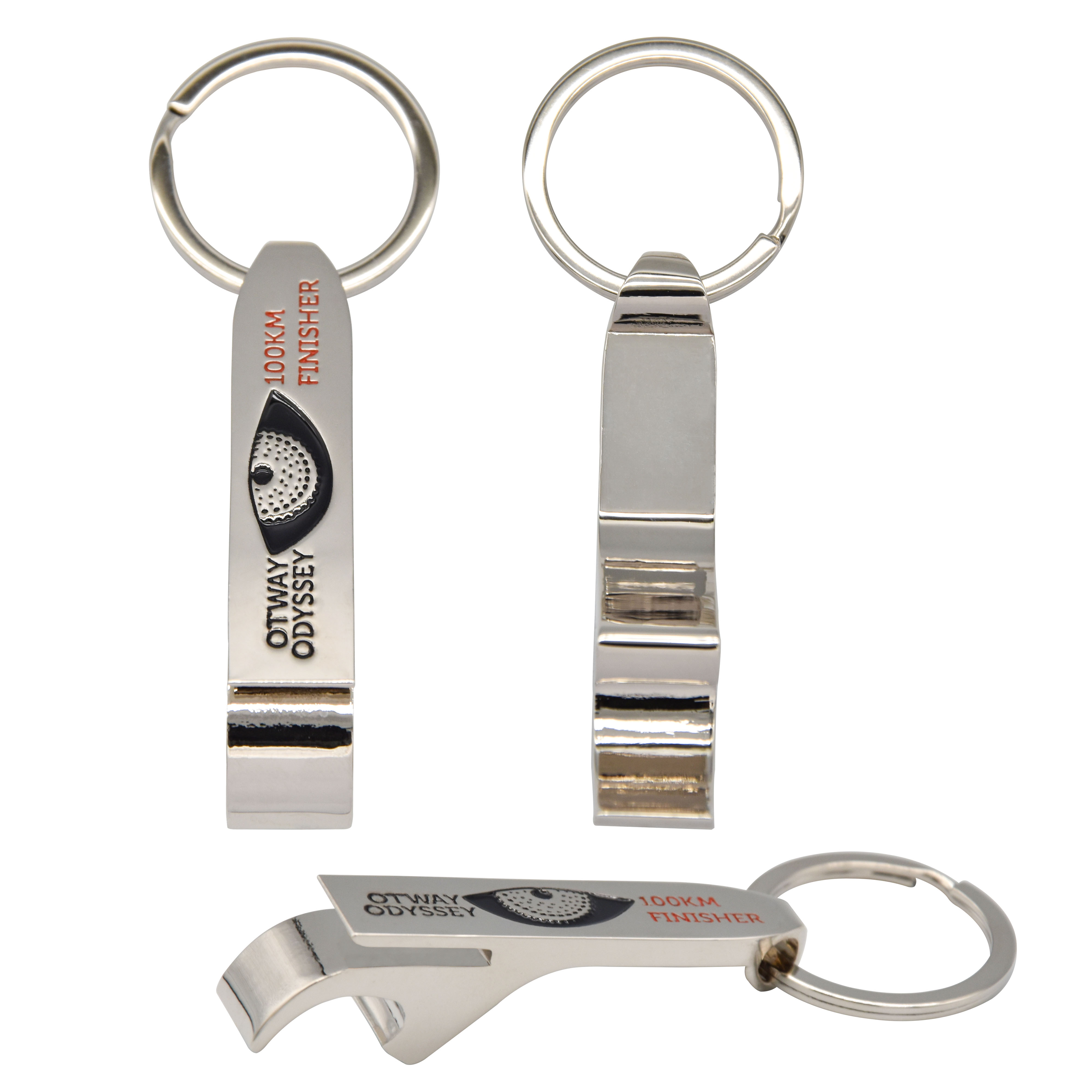  Custom Bottle Opener Keychain Metal Plated Silver Openers