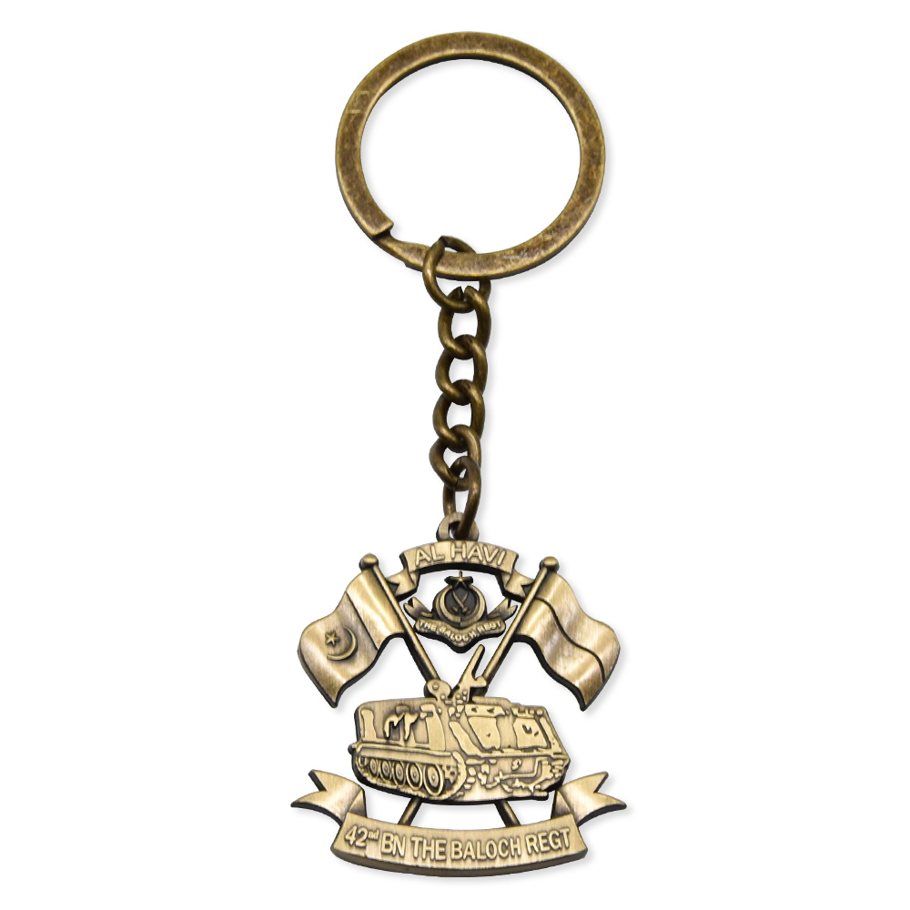 3D Metal Keychain Manufactuer Antique Brass Key Ring
