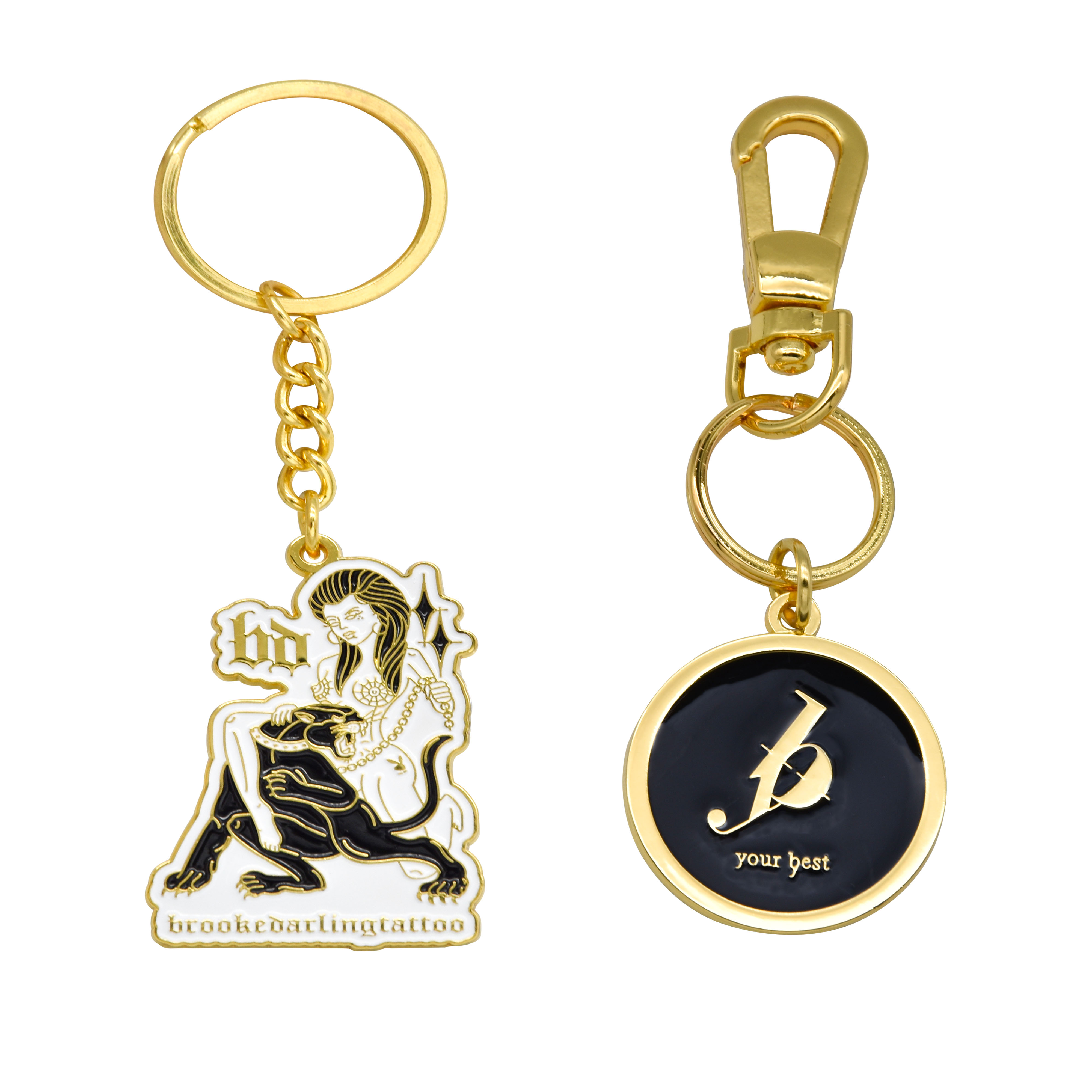Keychain Imitation Gold Metal Custom Logo Key Chain