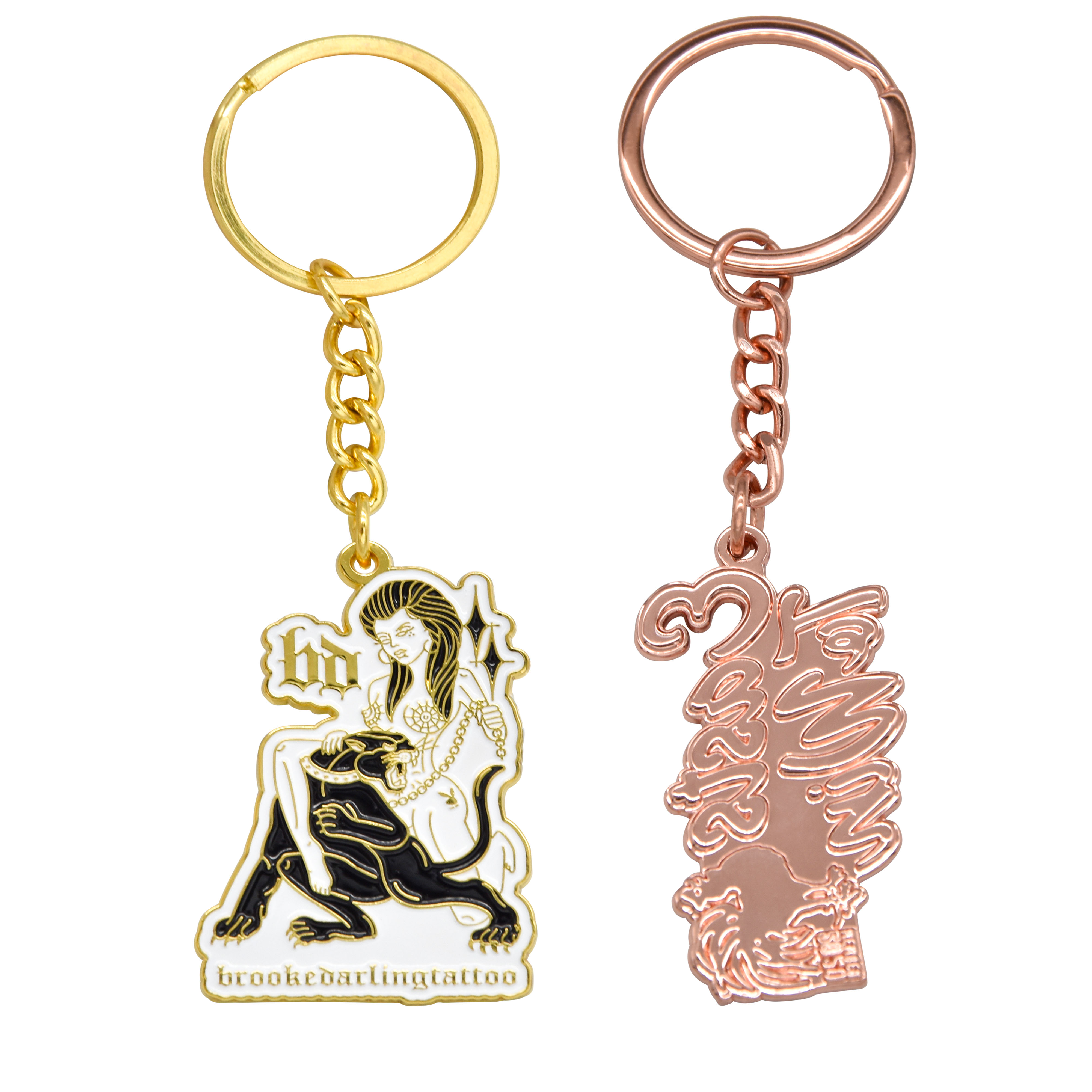 Keychain Medal Metal Custom Engraved Logo Gold Key Chain