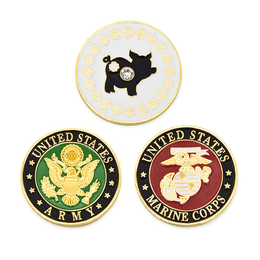 Custom Zinc Alloy Metal Enamel Coins Us Air Force Army Navy Military Challenge Coins